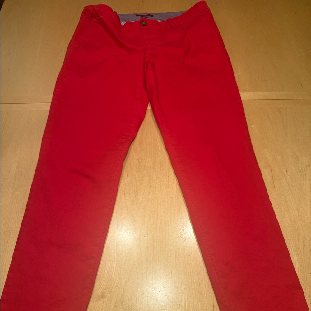 Tommy Hilfiger Bright Red Cotton Stretch Leggings